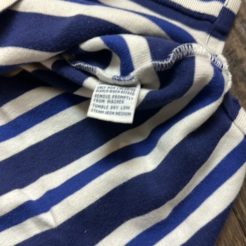 Vintage 90’s Men’s Ralph Lauren Navy Striped Polo Short Sleeve Shirt Size L